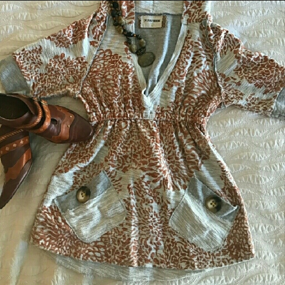Anthro short sleeve hoodie